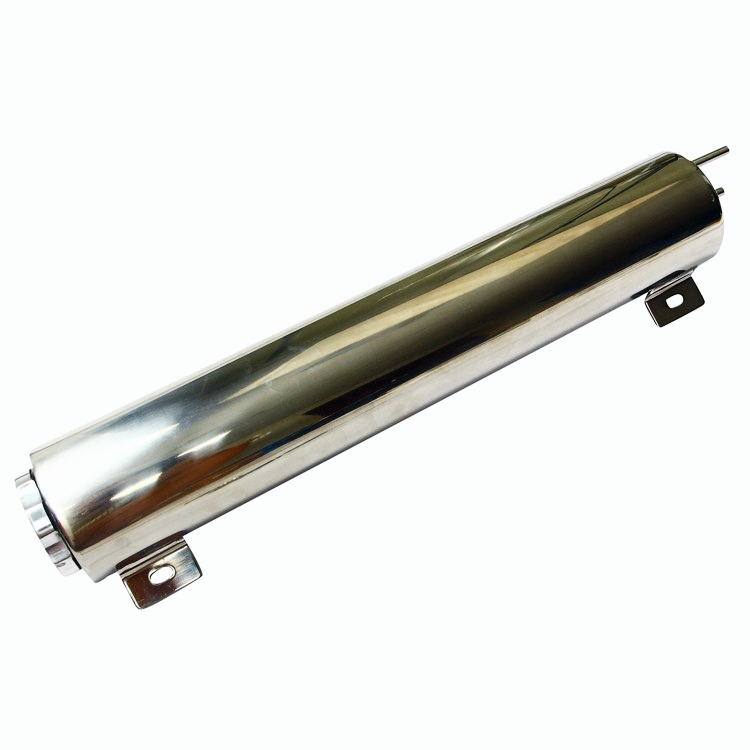 3" x 16" Polished Stainless Steel Radiator Overflow Tank Catch Can 50 OZ