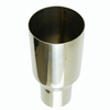 Polished Stainless Sliver Exhaust Single Layer Straight Tip 2X 2.5In 3.5 Out