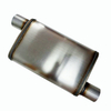 Universal Offset 2.5" Inlet-Outlet Race Muffler Exhaust/Resonator Silencer 409SS