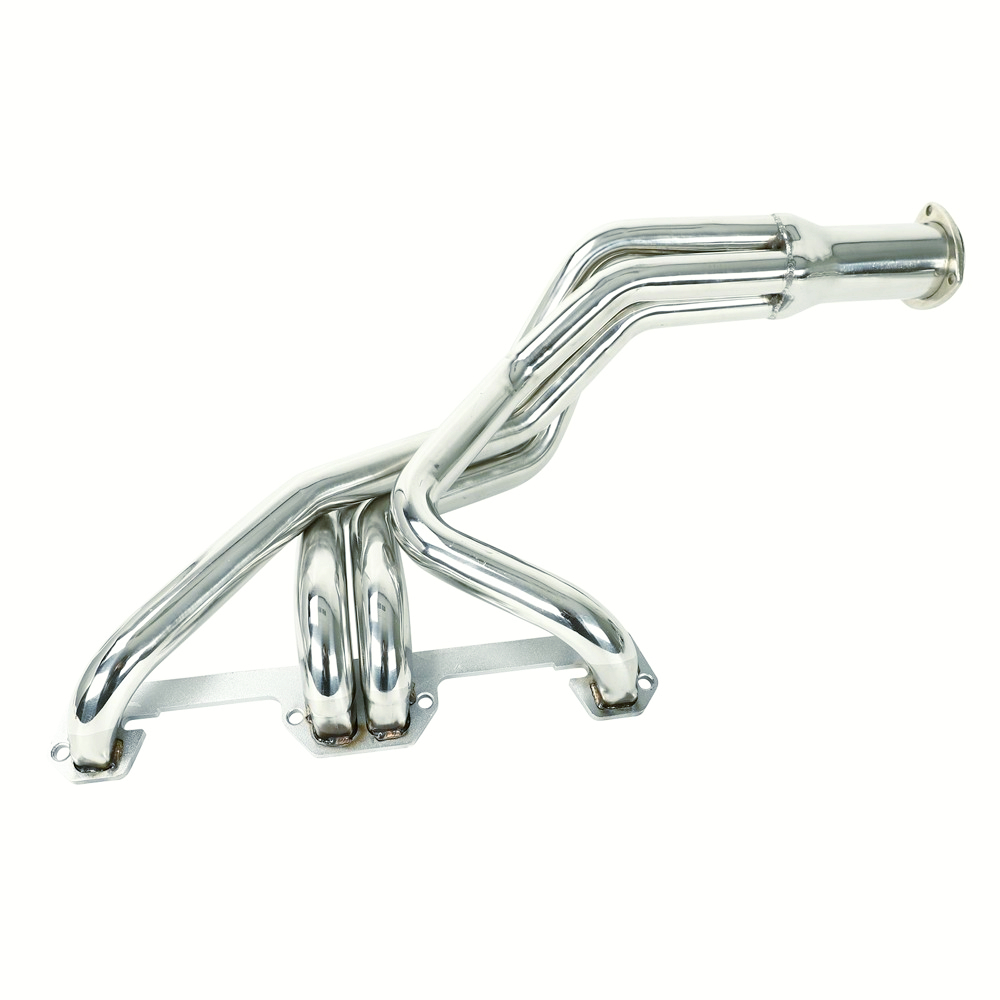 For 72-91 1972-1991 Dodge Pair 4-1 Long Tube Exhaust Header Manifold + Collector Header Exhaust