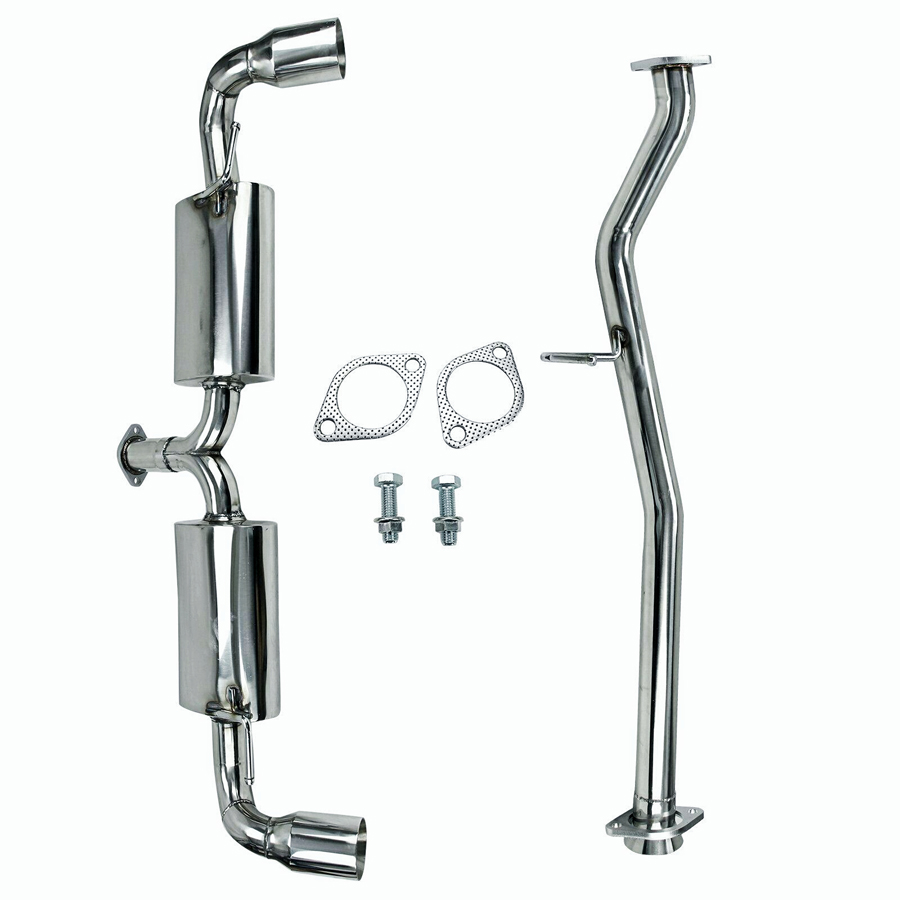 Catback Exhaust System For 04-11 Mazda RX-8 Dual Path Bolt-On Stainless 3.5" Tip